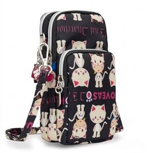 Crossbody Bag Cell Phone Sleeve Concert Venue Bag Adiustable Strap Arm Wrist NWT